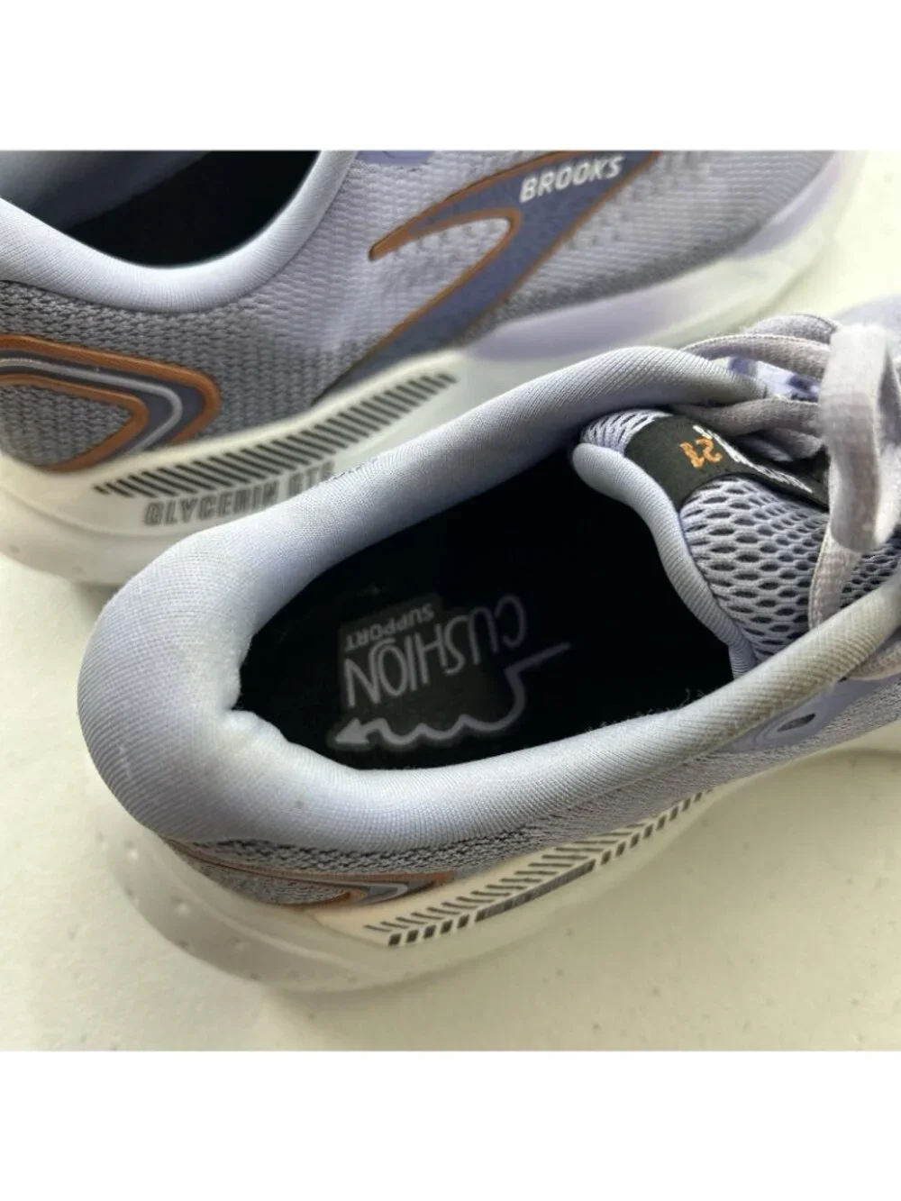 Brooks Glycerin GTS 21 Women’s Size 8.5B Lavender Black Copper Running Shoes